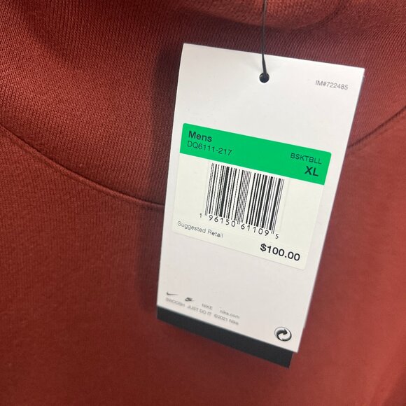 Nike Kyrie Basketball Pullover Oversized Fit Brown Hoodie DQ6111-072 Size XL - Picture 7 of 10